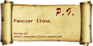 Panczer Ilona névjegykártya